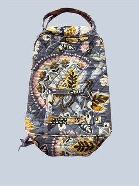 Vera Bradley Charmont Meadow Lunch Bag- Gray and Yellow